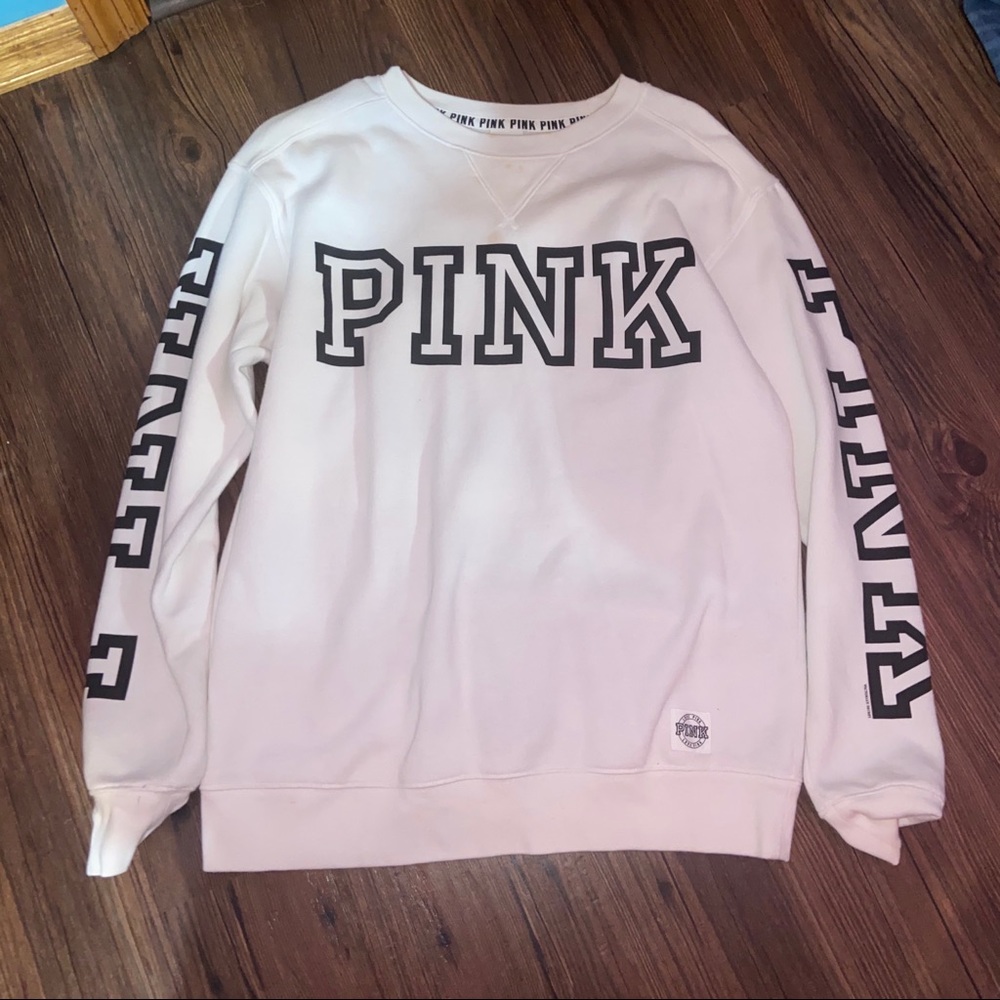 PINK Victoria’s Secret white crewneck